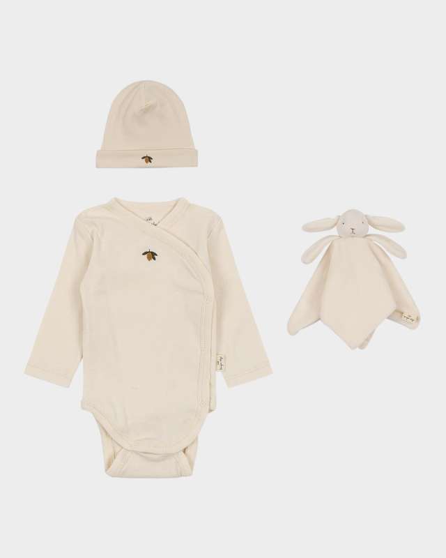 Kid's Three-Piece Lemon Embroidered Gift Set, Size Premie-6